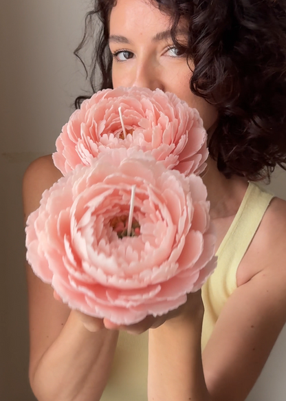 Candle Peony pink XXL